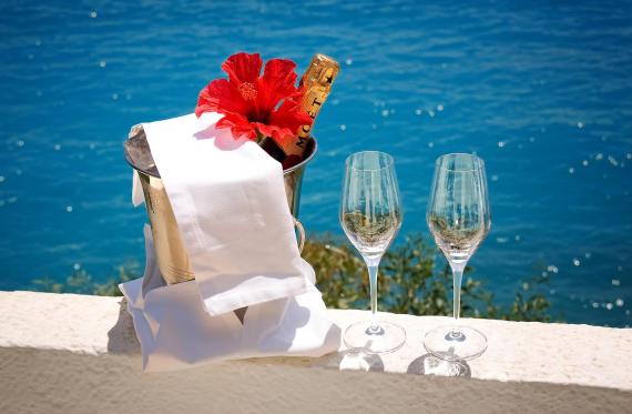 Терраса с видом на море Hotel Montíboli