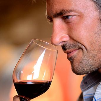 Tasting a red wine
