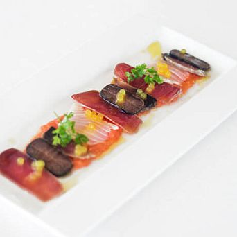 Dish of Salazones (salted fish) at Emperador Restaurant