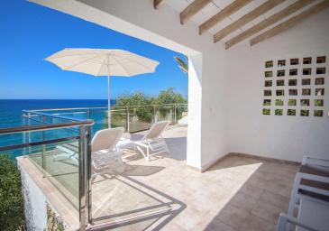 Terrasse Vues Falaise Bungalow Chambre