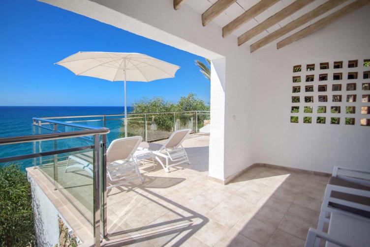 Terrasse Vues Falaise Bungalow Chambre