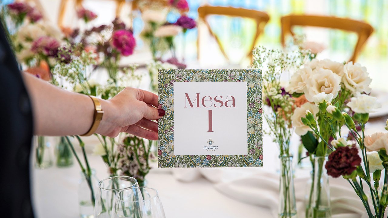 Decoración mesa Boda Hotel Montíboli