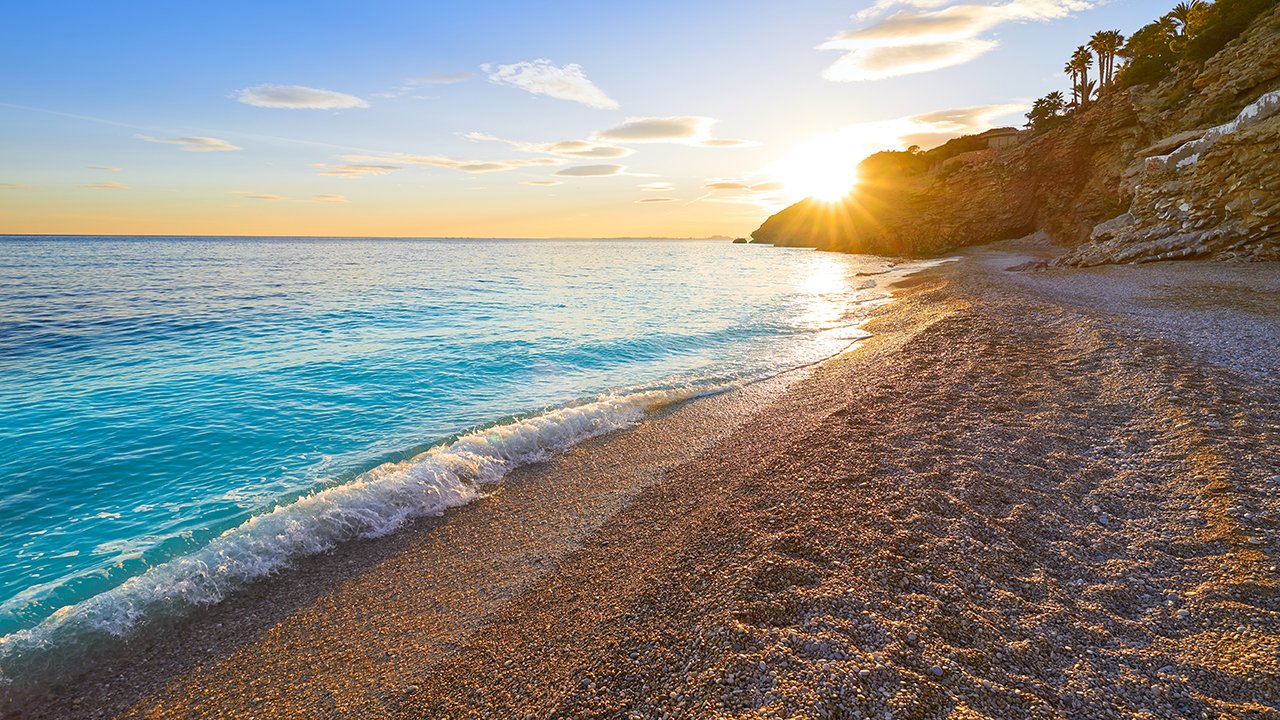 Atardecer en playa de L’Esparrelló