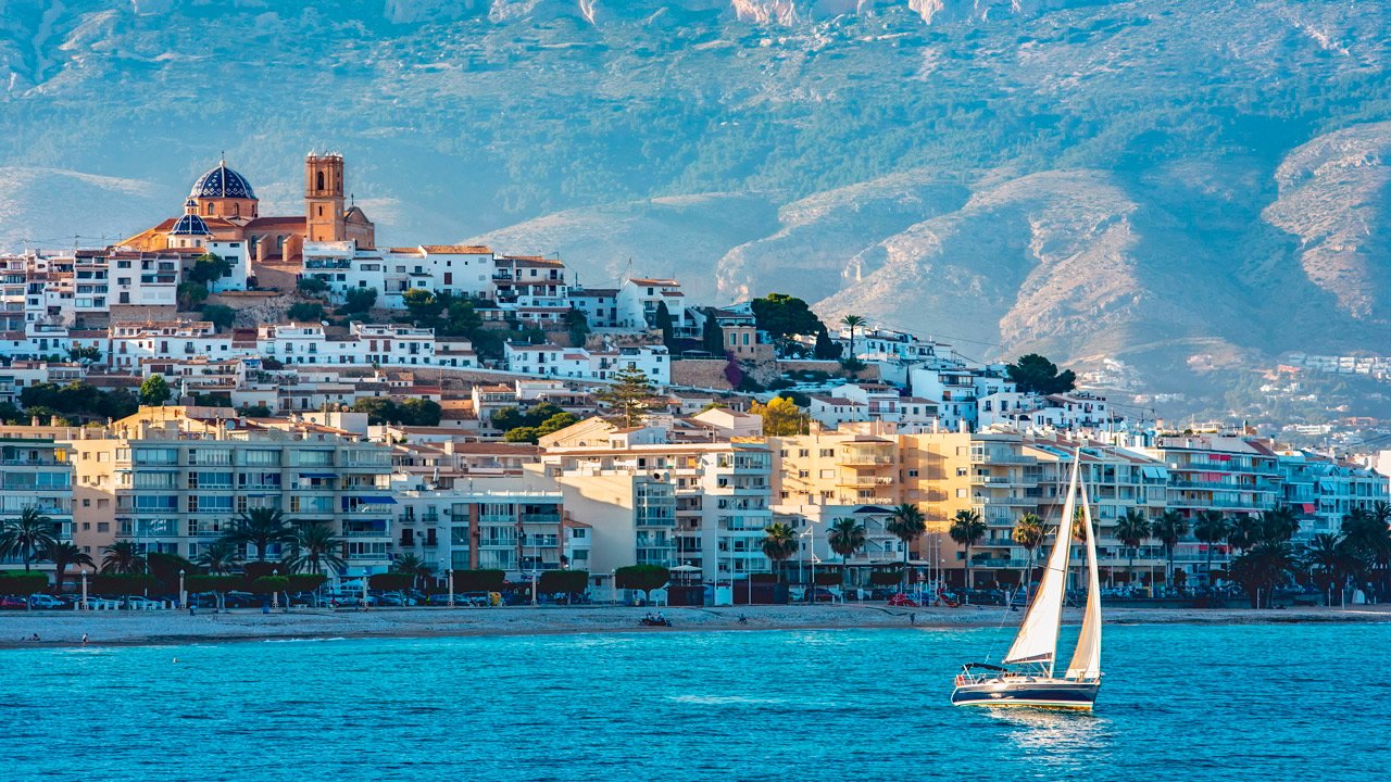 View from the sea of Altea